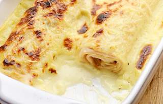 Crespelle Alla Valdostana Traditional Pancake From Aosta Valley Italy