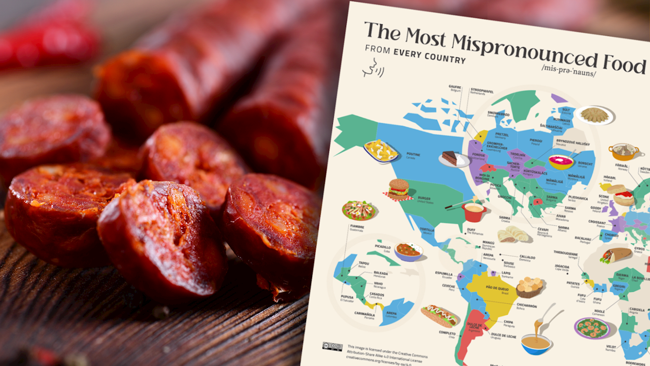Chorizo, burger, croissant, rioja, bourbon... these are the most mispronounced foods and drinks in the world