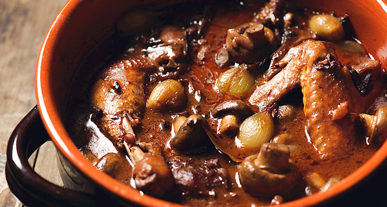 This traditional coq au vin ingredient might make you squeamish