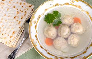 Matzah ball soup