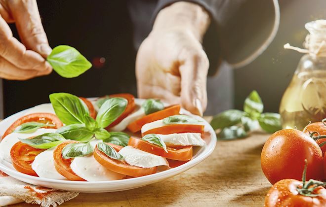 Caprese Traditional Salad From Capri Island Italy