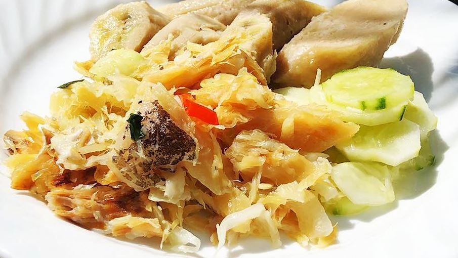 Green Fig and Saltfish