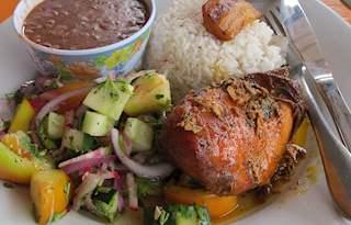 Belizean Rice and Beans with Stewed Chicken