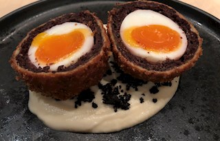 Black pudding scotch egg