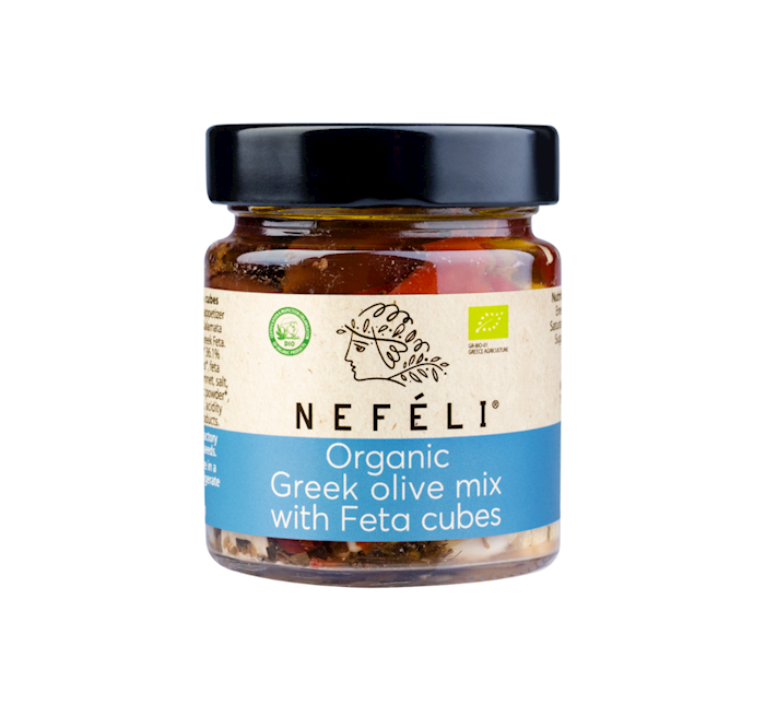 Medbest Organic Greek Olive Mix with Feta Cubes - Best Gourmet