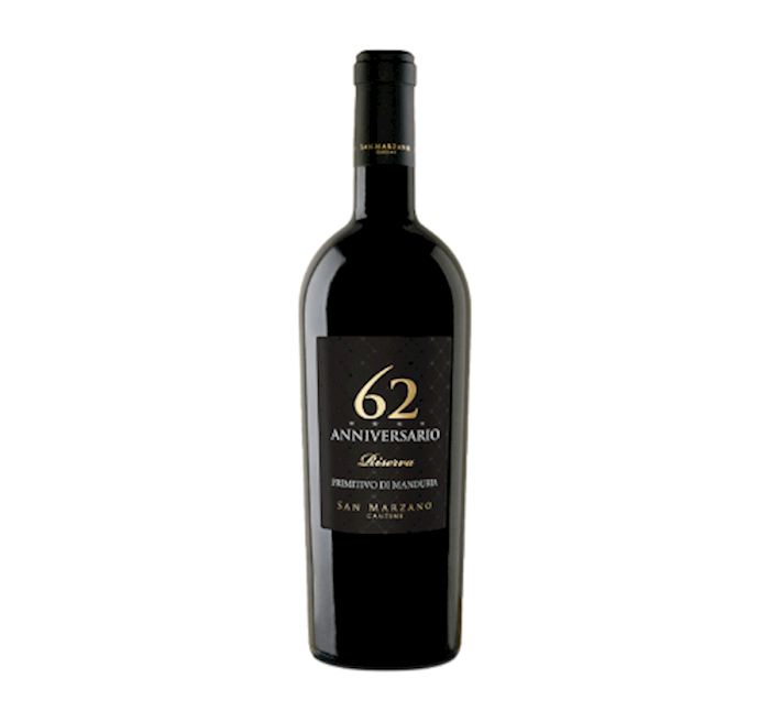 San Marzano Wines 62 Anniversario Primitivo di Manduria Riserva
