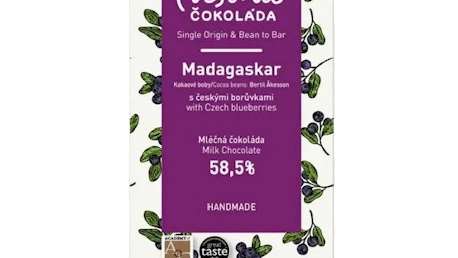 Madagascar Dark Milk Chocolate 58.5% + Blueberries