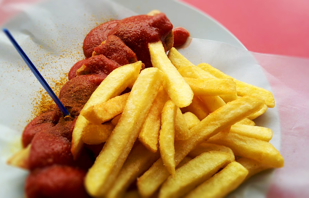 Currywurst Traditional Sausage From Berlin, Germany
