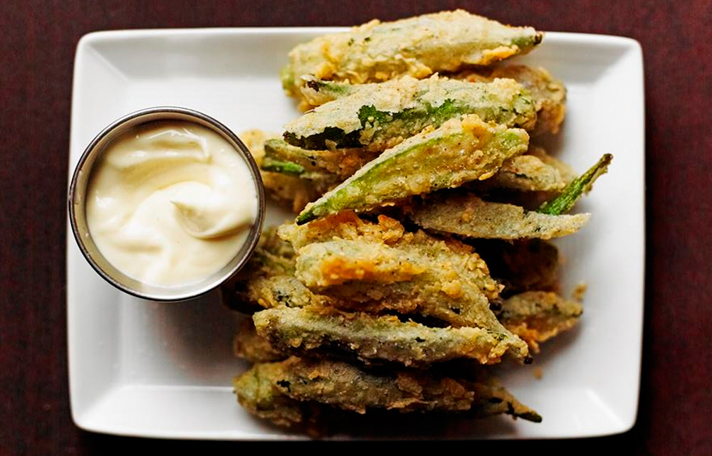 Fried Okra Traditional Side Dish From Oklahoma, United States of America