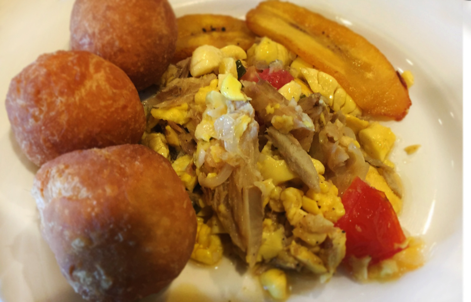 Ackee And Saltfish Traditional Breakfast From Jamaica, Caribbean