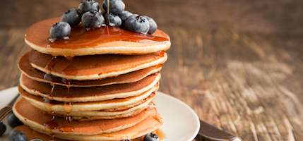 Pancakes with maple syrup