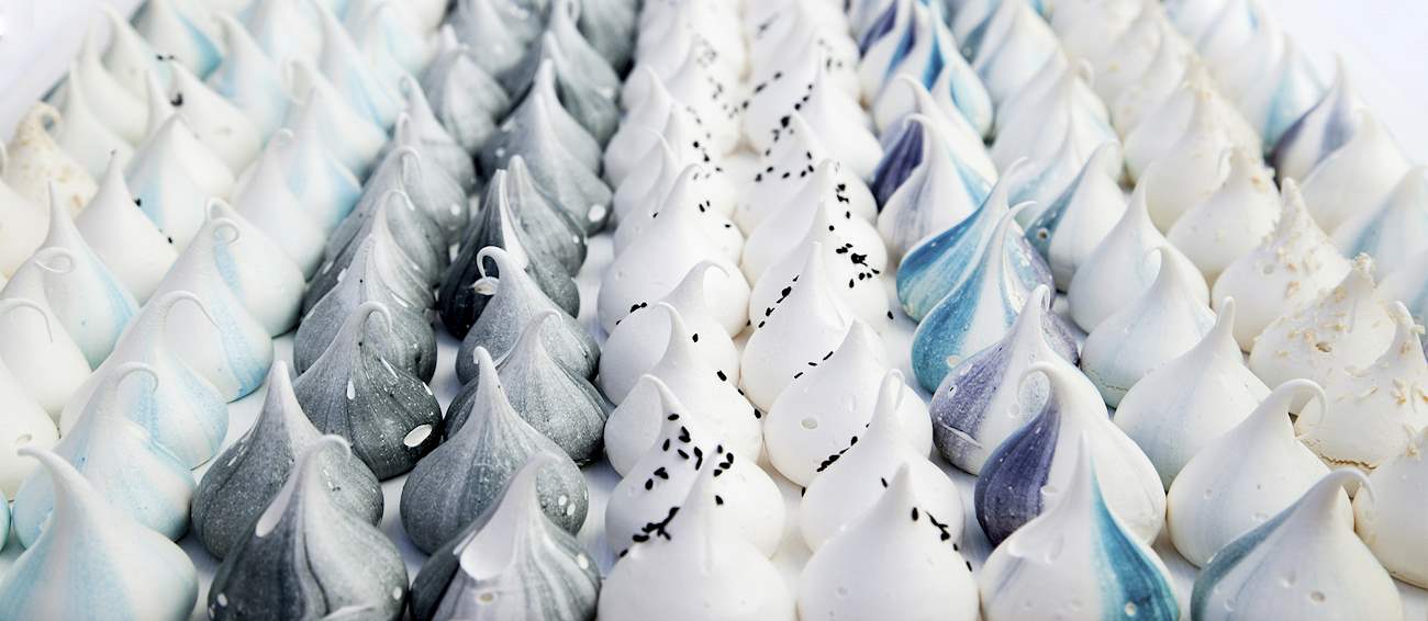 Meringue Traditional Dessert From Switzerland, Central Europe