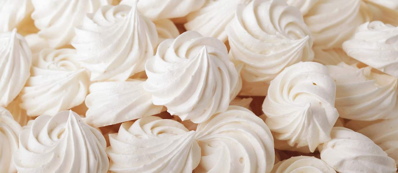 Meringue Traditional Dessert From Switzerland, Central Europe