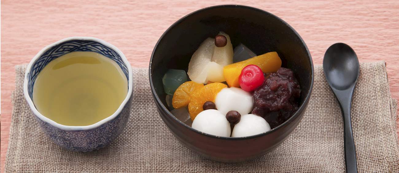 Anmitsu Traditional Dessert From Japan