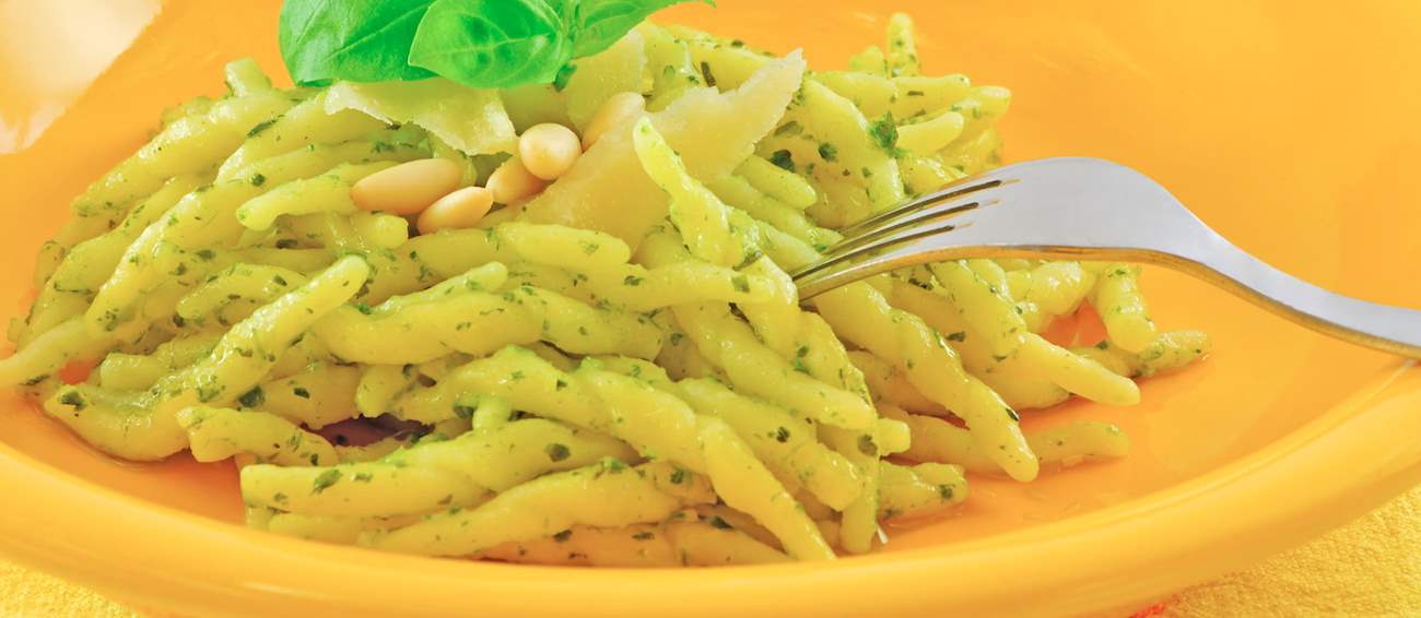 Trofie al Pesto Traditional Pasta From Liguria, Italy