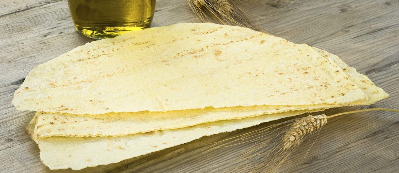 Pane Carasau Traditional Bread From Sardinia, Italy