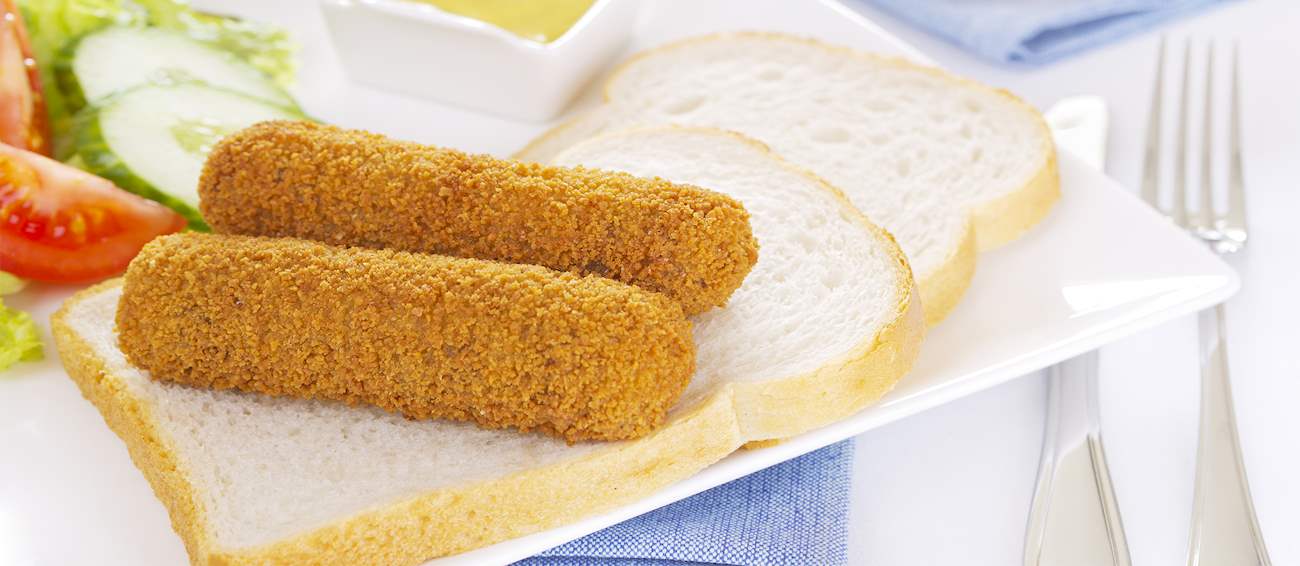 Broodje Kroket Traditional Sandwich From Netherlands
