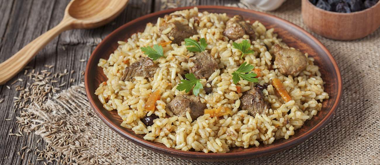 Plov traditional rice dish from uzbekistan