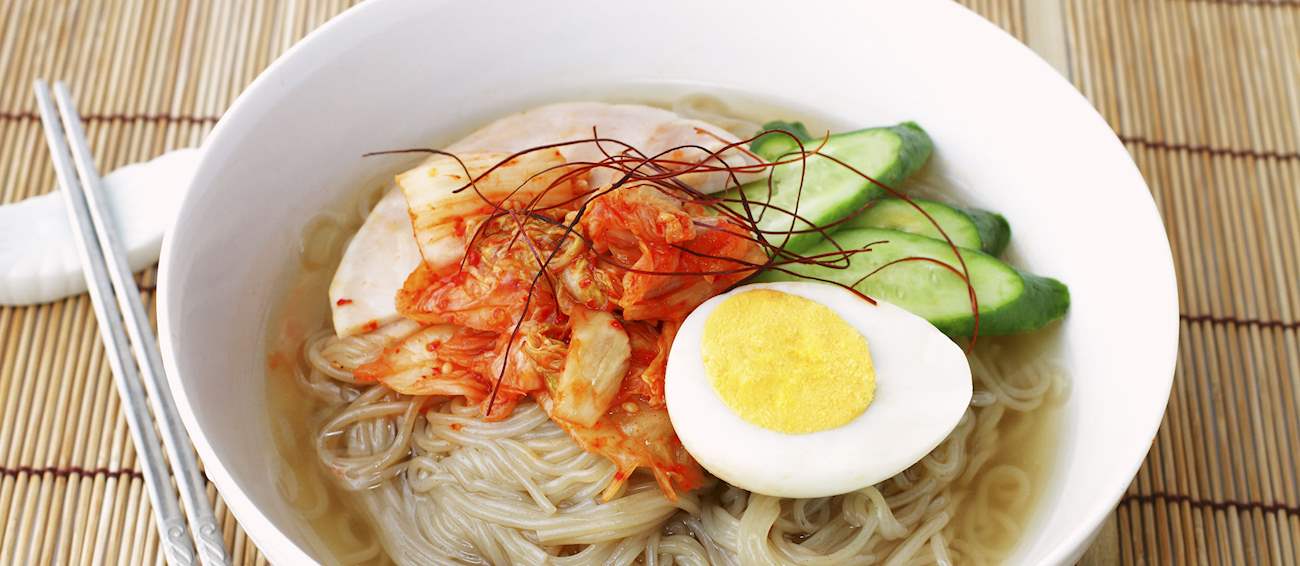 Naengmyeon Traditional Noodle Soup From Pyongyang, North Korea