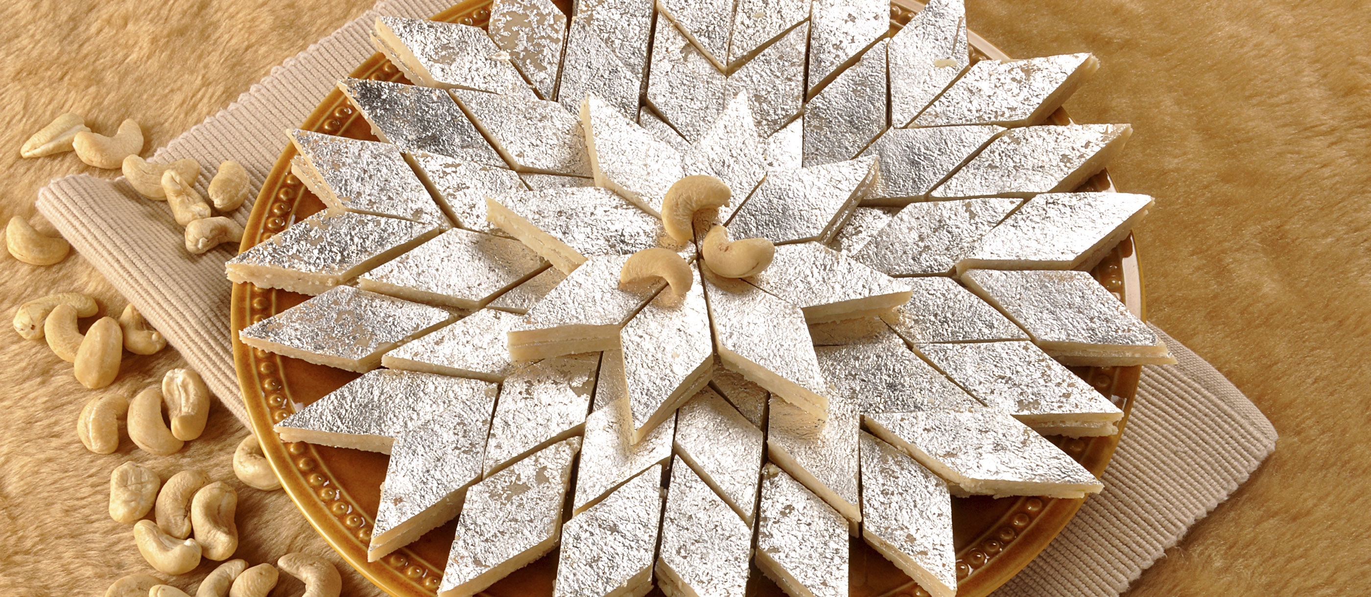 Kaju Katli Traditional Dessert From India