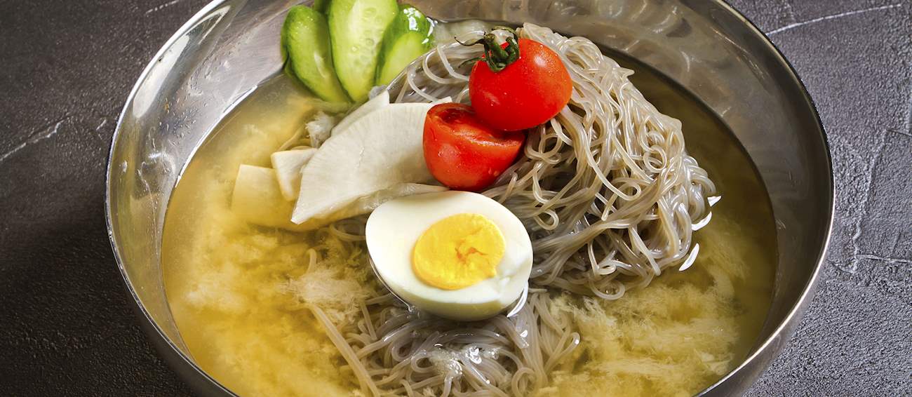 Naengmyeon Traditional Noodle Soup From Pyongyang, North Korea