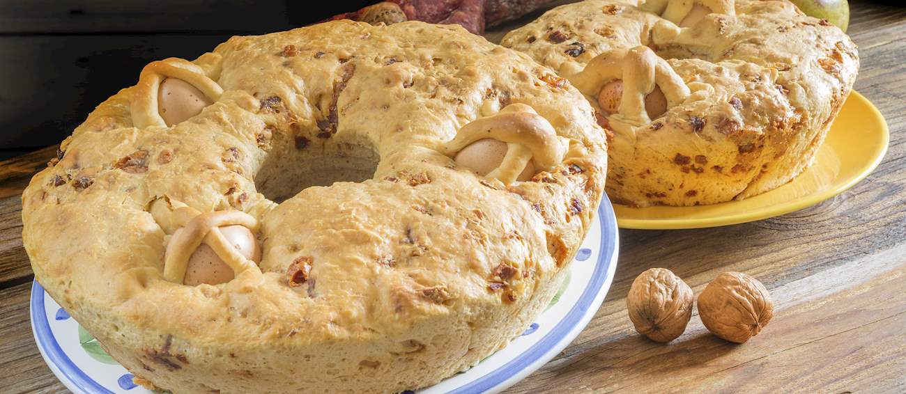 Casatiello Traditional Bread From Naples, Italy