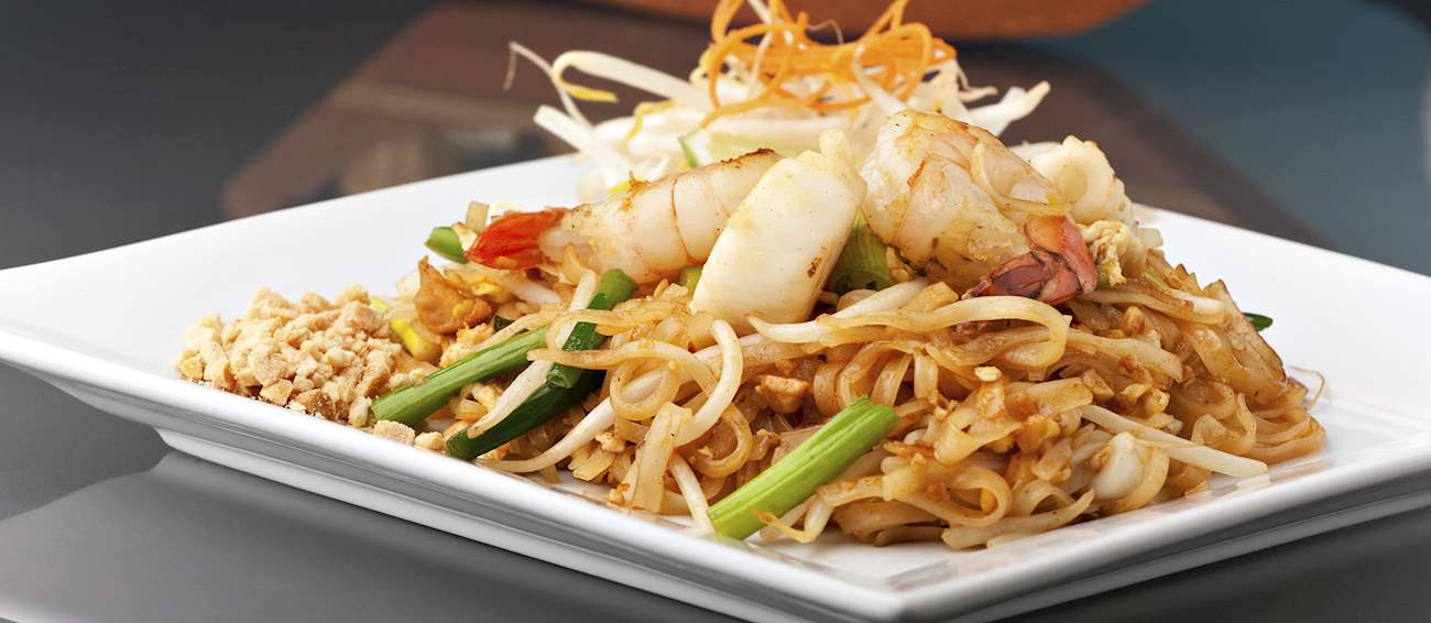 Pad Thai Traditional Noodle Dish From Thailand, Southeast Asia