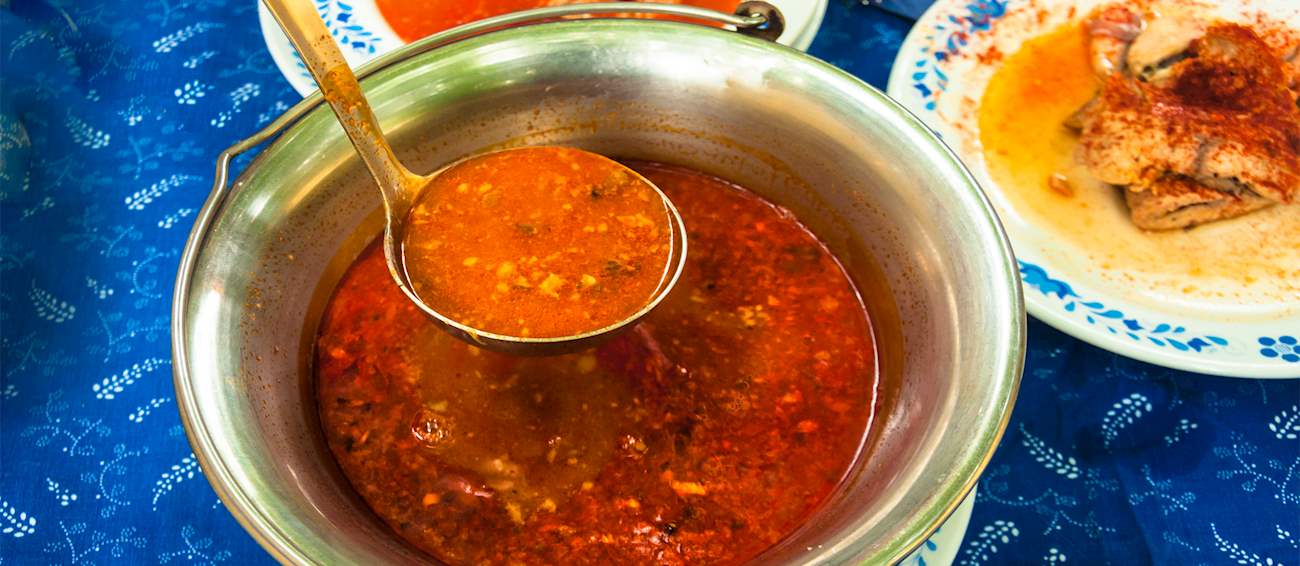 Halászlé Traditional Fish Soup From Hungary