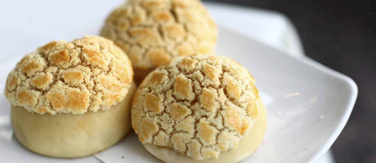 Pineapple Bun Traditional Sweet Pastry From Hong Kong, China