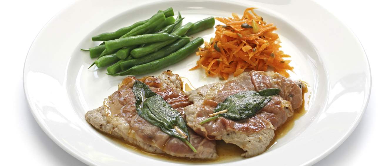 Saltimbocca Alla Romana Traditional Veal Dish From Rome, Italy