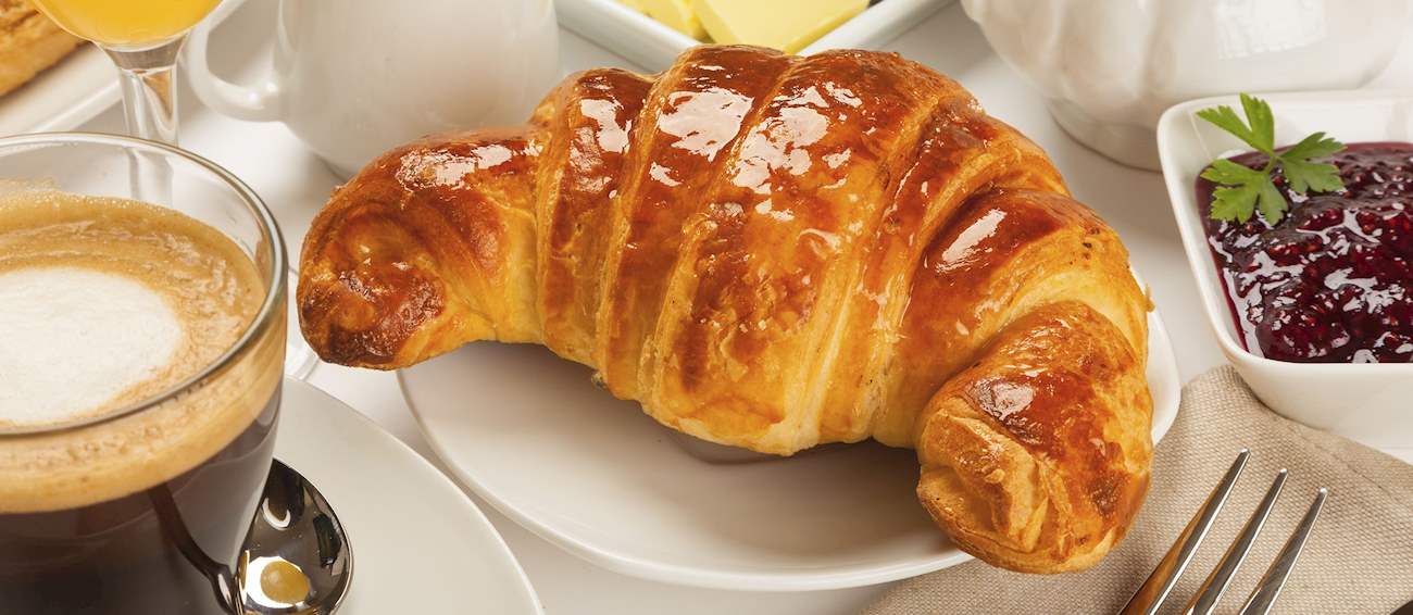 Croissant traditional sweet pastry from france