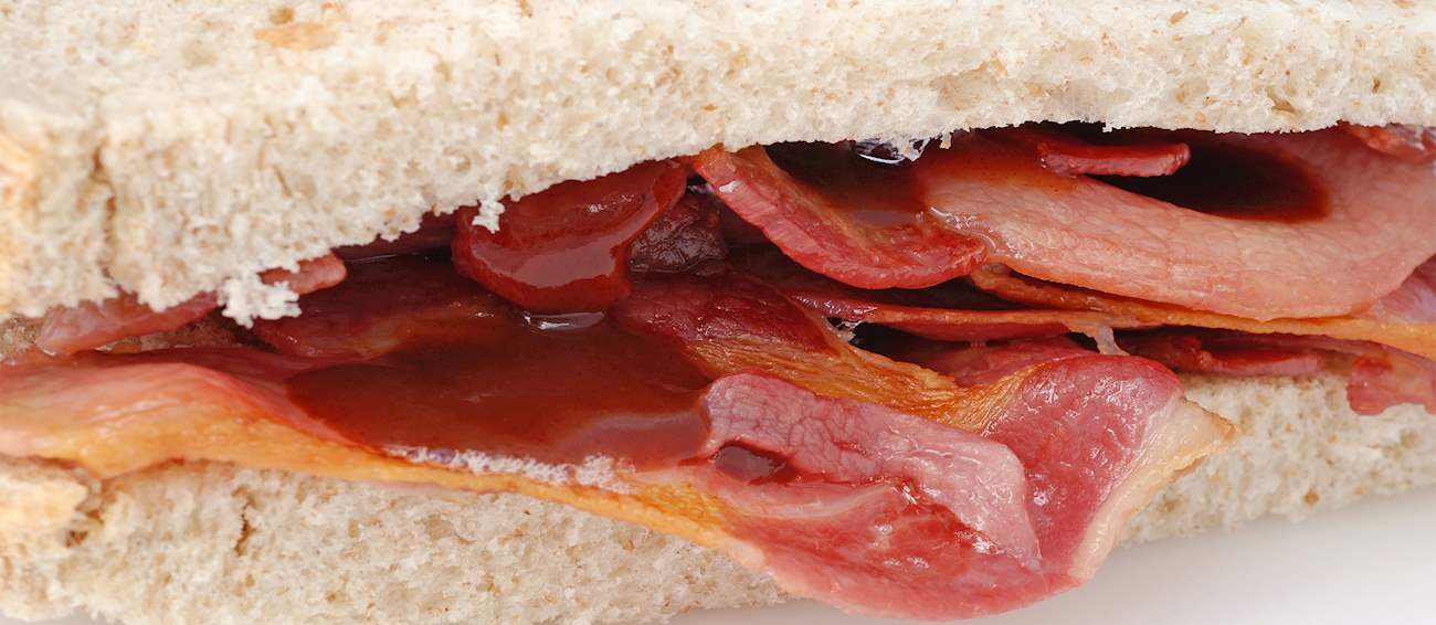 Bacon Butty Traditional Sandwich From England United Kingdom