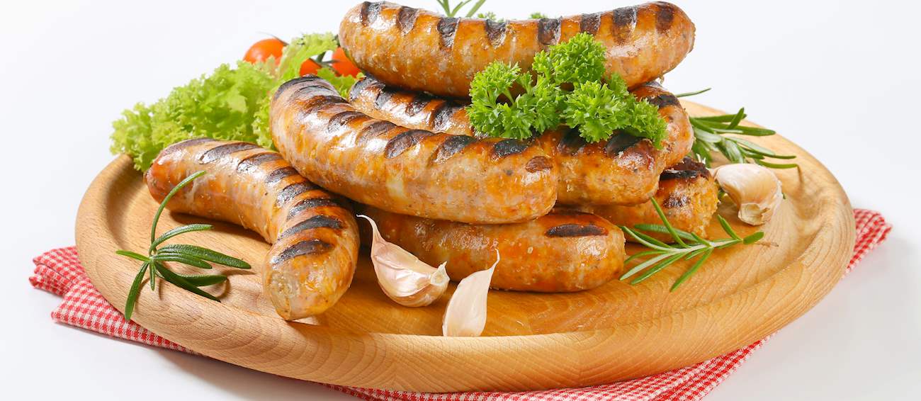 Bratwurst Traditional Sausage From Nuremberg, Germany