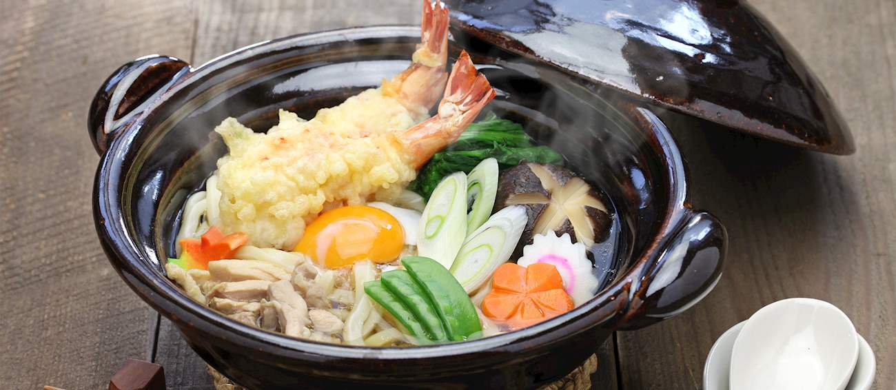 Nabeyaki Udon Traditional Noodle Dish From Japan