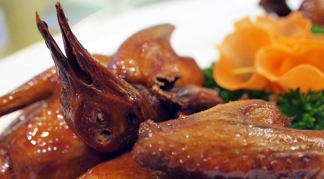 Roast Squab Traditional Poultry Dish From Guangdong, China