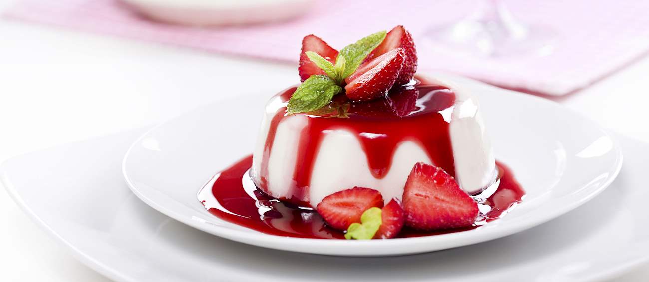 Panna Cotta Traditional Pudding From Piedmont, Italy