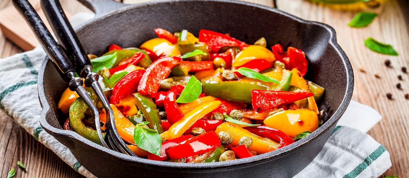 Peperonata Traditional Vegetable Dish From Italy, Western Europe