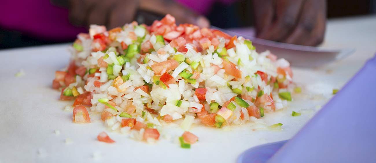 Conch Salad Traditional Salad From The Bahamas, Caribbean
