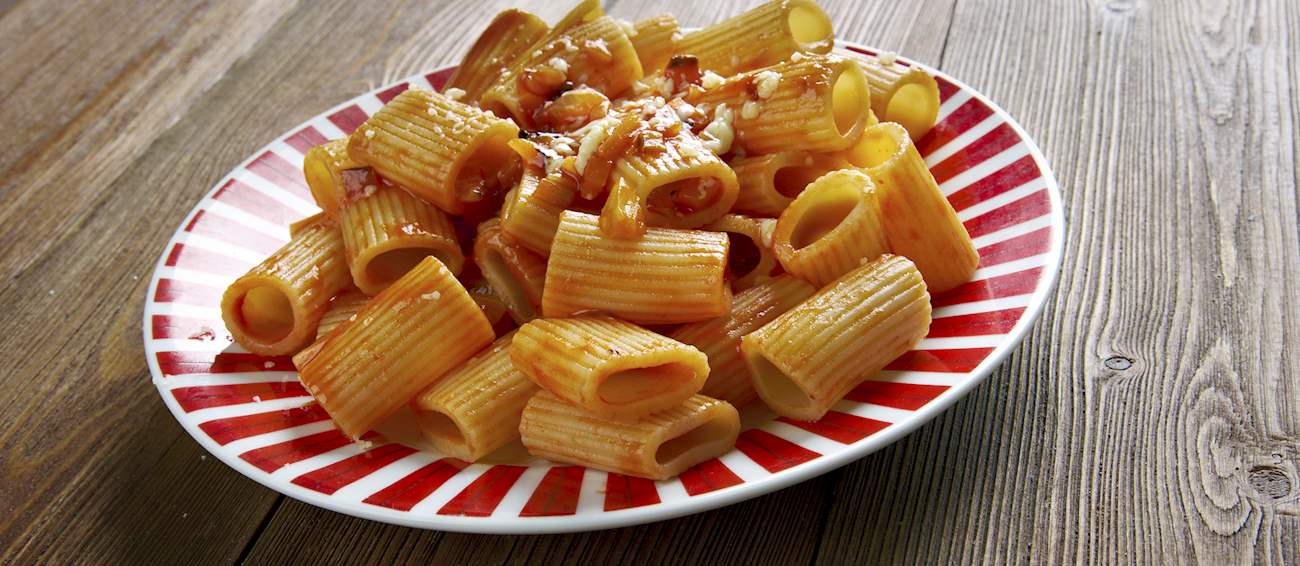 Rigatoni Local Pasta Variety From Rome, Italy
