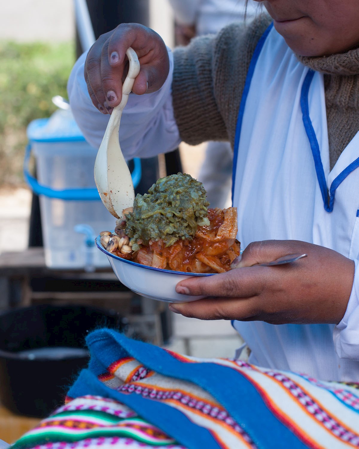 Traditional Andean dish Yuyo, a popular street food - 