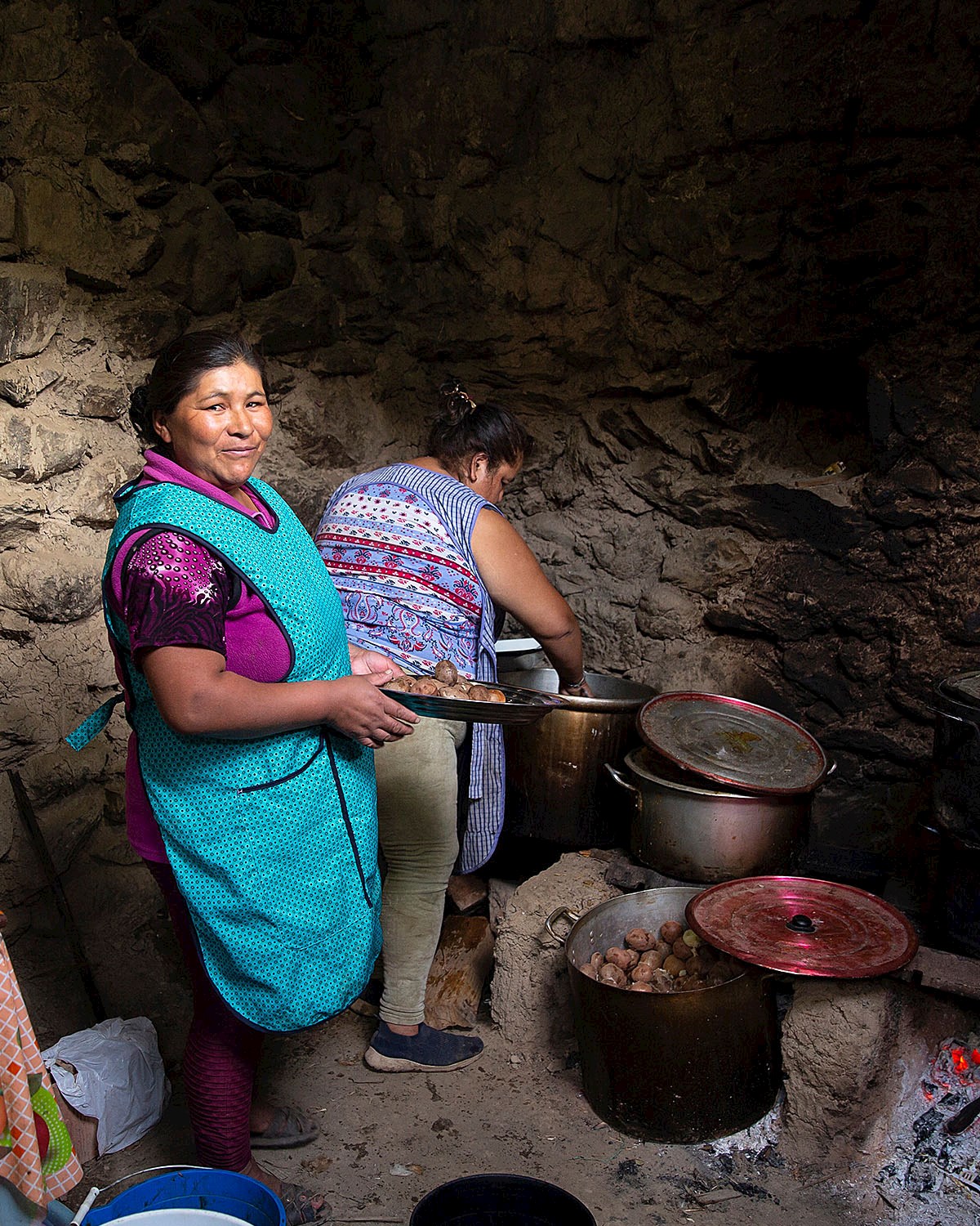 Traditional kitchen in the southern part of the Peruvian Andes - 