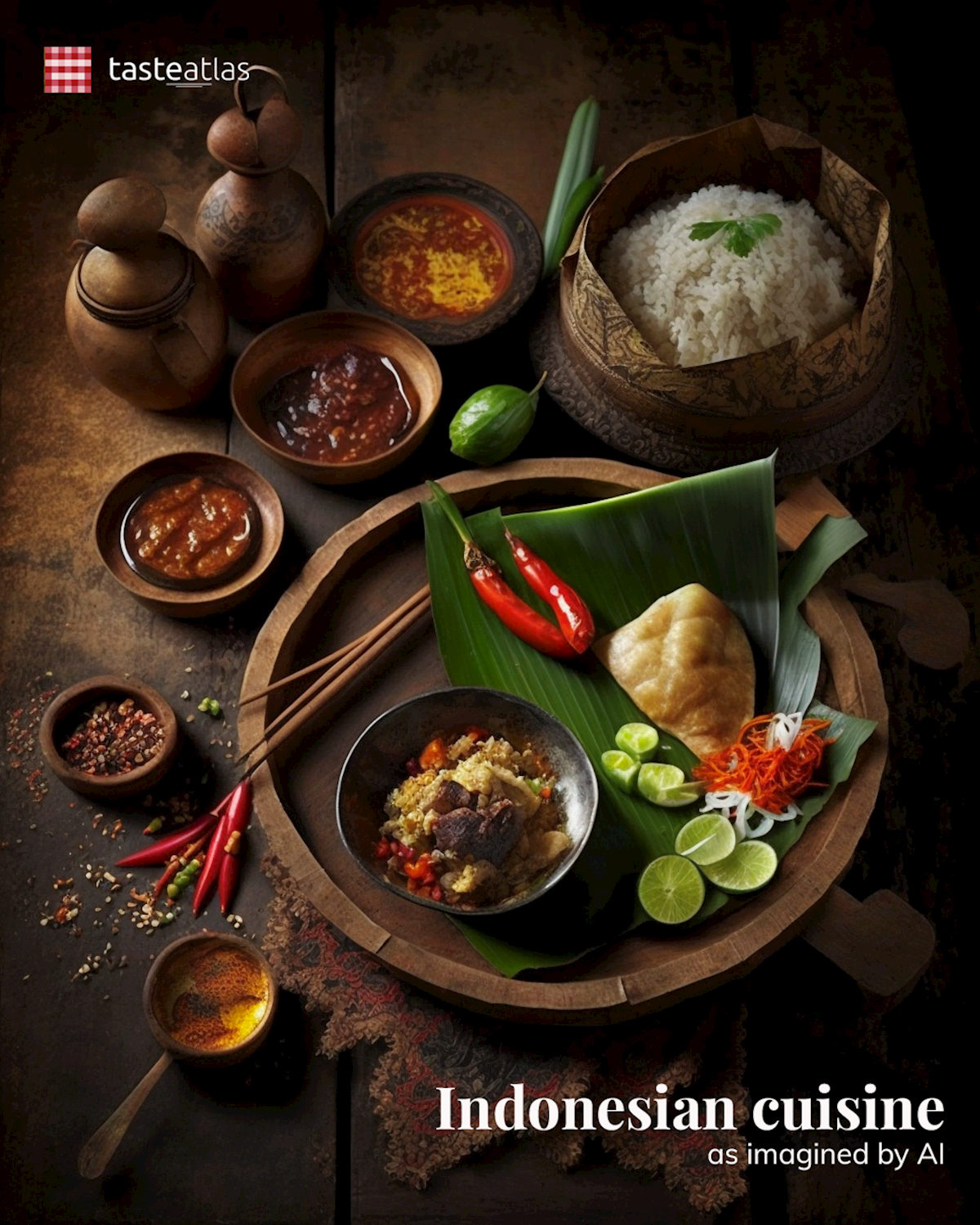 Prompt: Imagine Indonesian cuisine