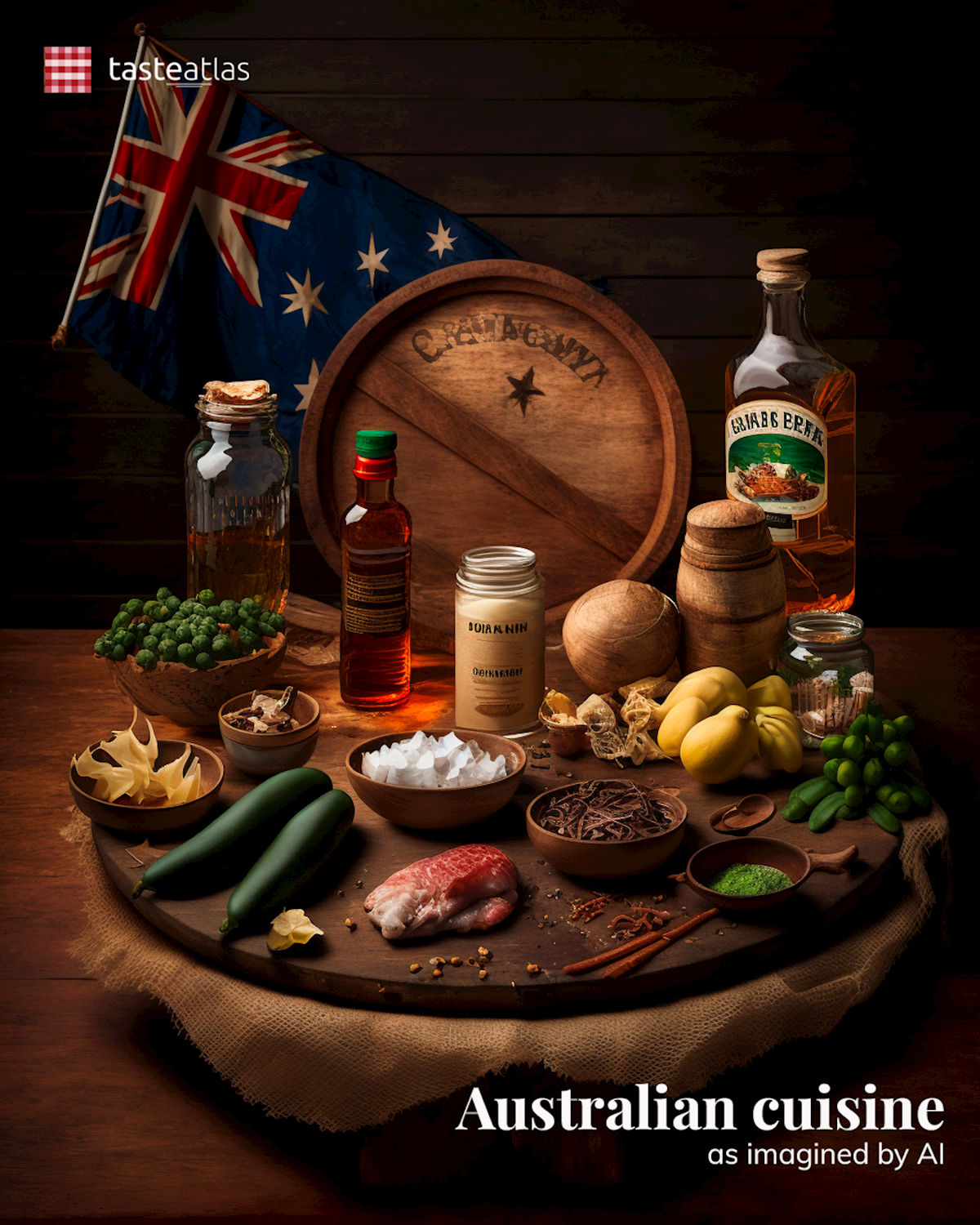 Prompt: Imagine Australian cuisine