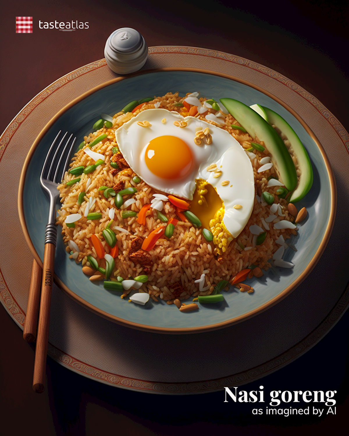 Prompt: Imagine authentic nasi goreng
