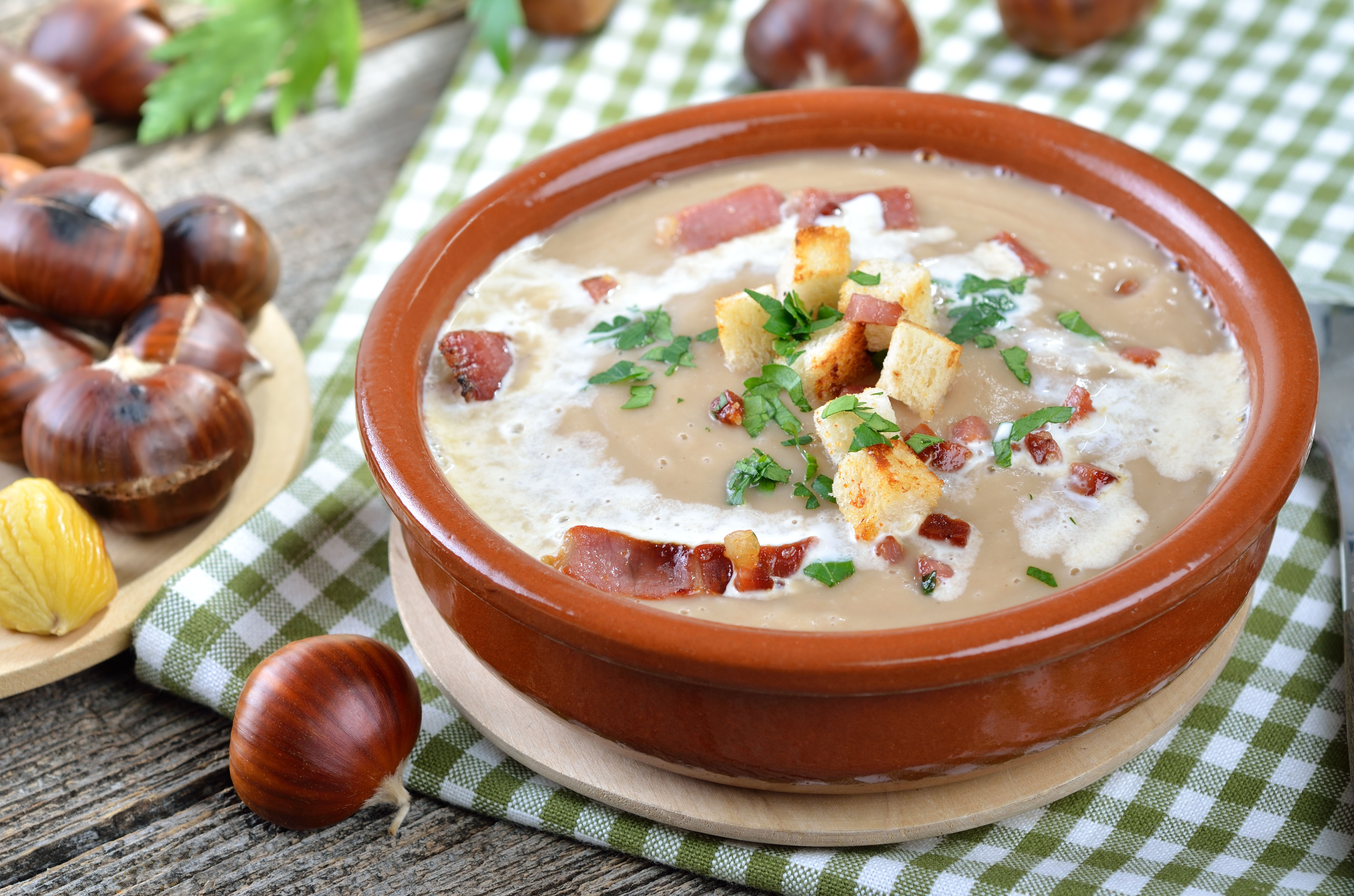 Sopa De Castanhas Traditional Soup From Portugal