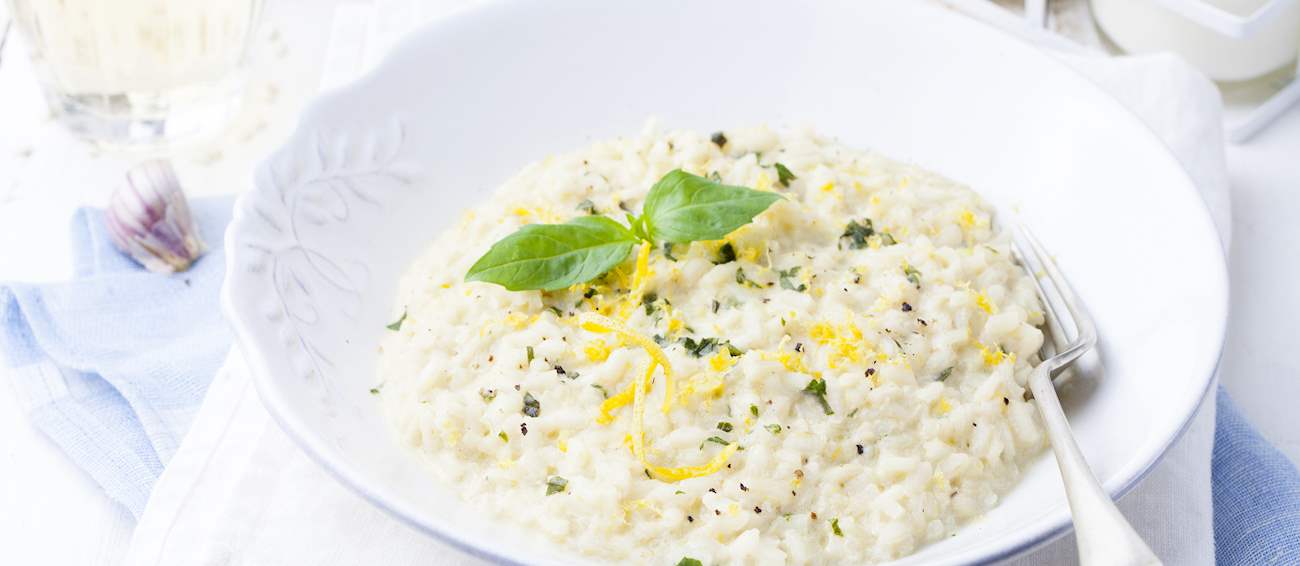 Risotto al Limone Traditional Rice Dish From Italy