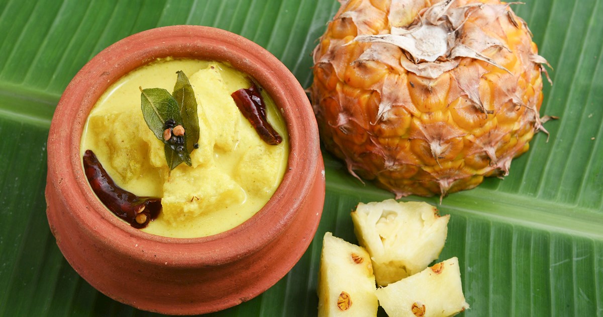 Pineapple Gojju Traditional Stew From Karnataka, India