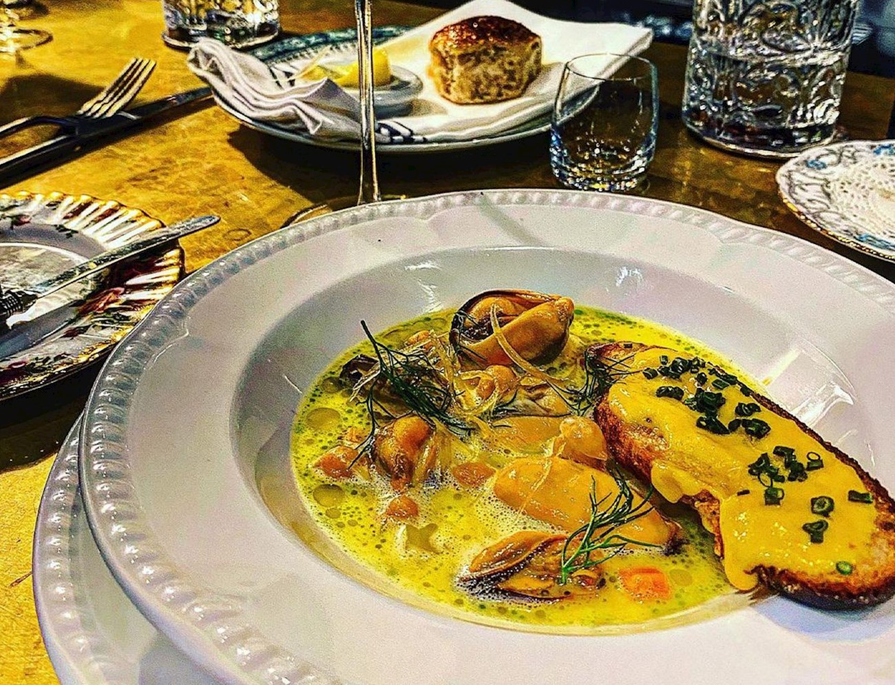 Moules au Safran Traditional Mussel Dish From France, Western Europe