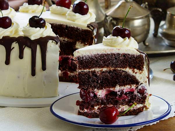 Schwarzwalder Kirschtorte Traditional Cake From Black Forest Germany