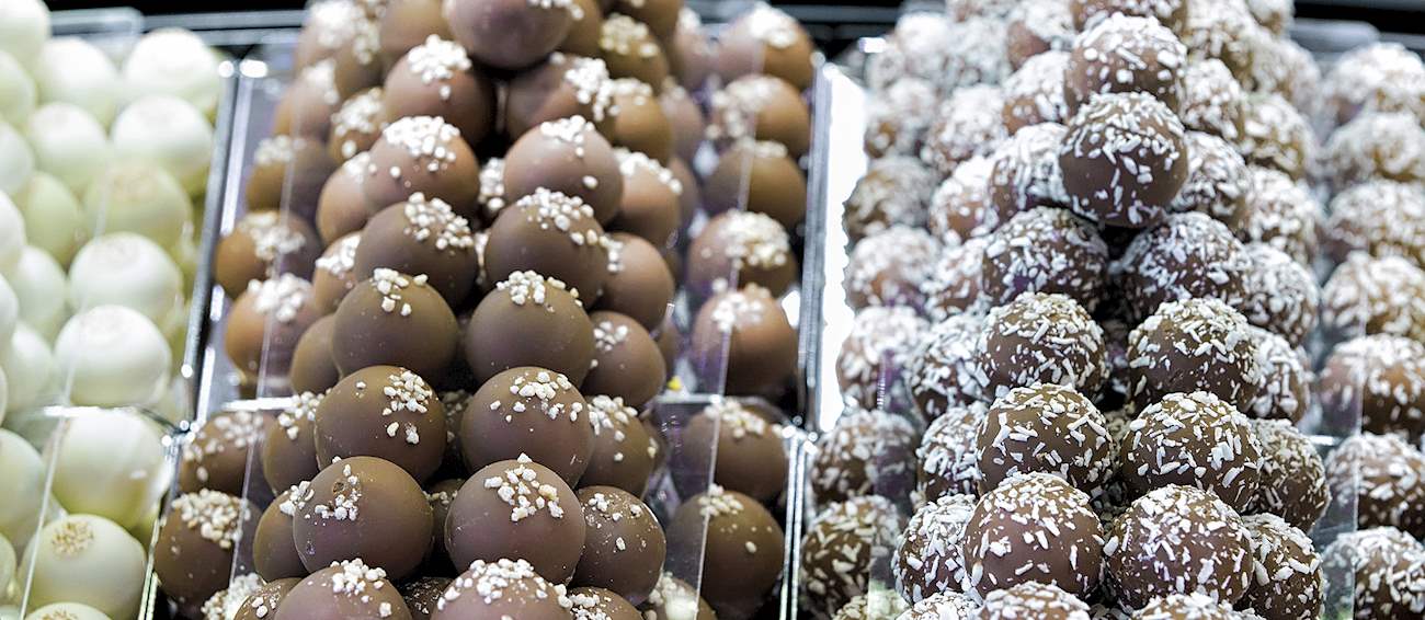 Swiss Chocolate Truffles Traditional Chocolate Dessert From